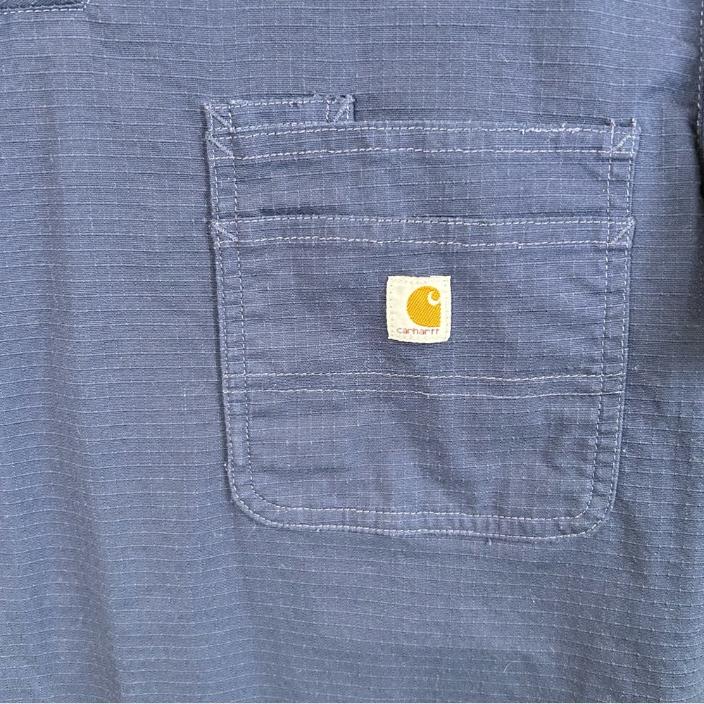 Carhartt Blue Rip Stop Utility Scrub Top‎ Women’s Size Medium - Picture 10 of 10